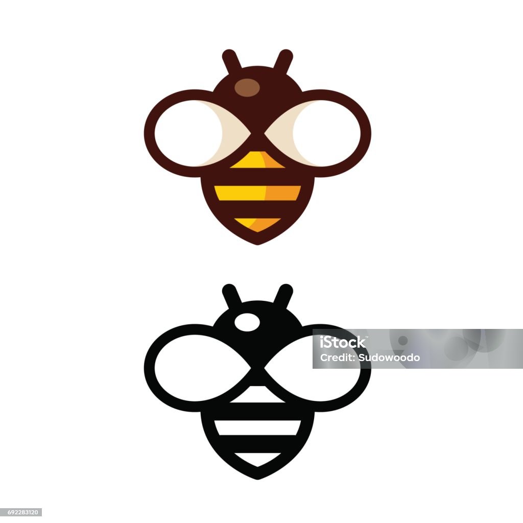 Einfache Bee Logo - Lizenzfrei Biene Vektorgrafik