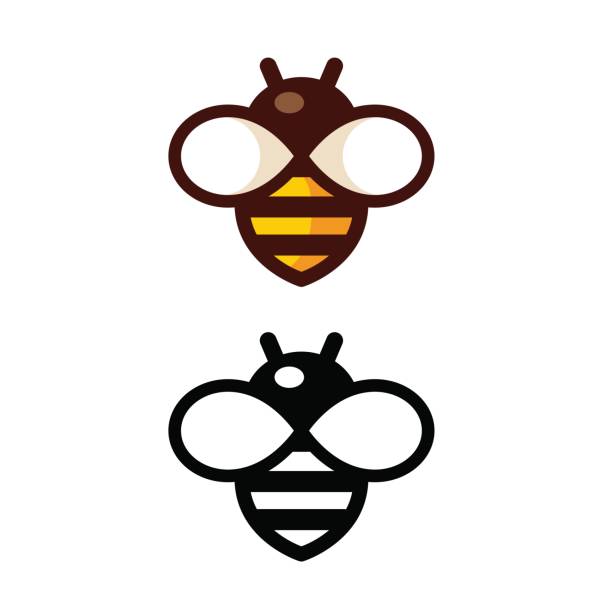 간단한 비 로고 - small bee stock illustrations