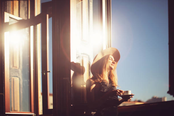 istock Young woman at sunny morning 692286466