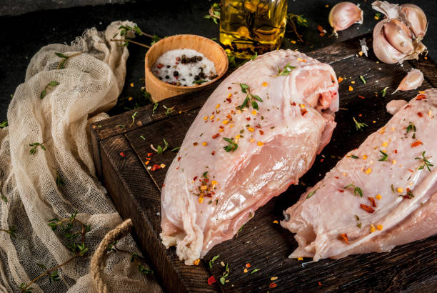istock Chicken fillet with spices 692291604