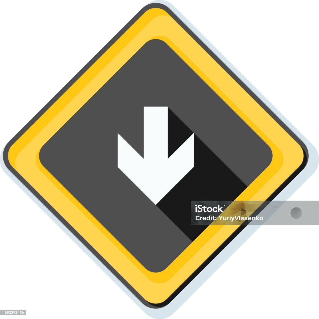 Dow Sign Down Arrow Sign Illustration Stock Illustration - Download Image Now ...