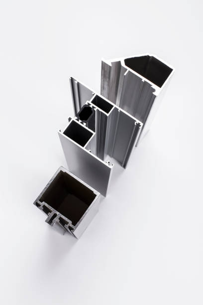 istock Cross section aluminum profiles view from above 692292776