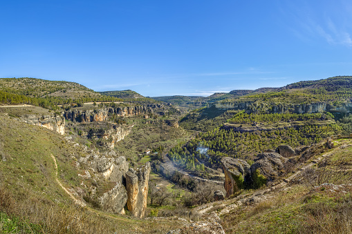 vista del cañón del río Huecar, España photo