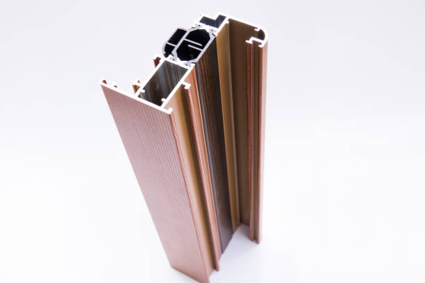 istock aluminium protruded profile for windows and doors manufacturing .selective focus 692303964