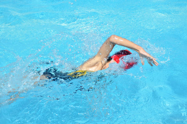 istock Girl swimming in pool 692304020