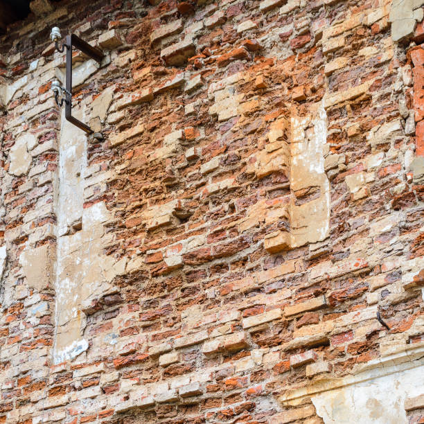 istock The facade of the old brick building 692306438