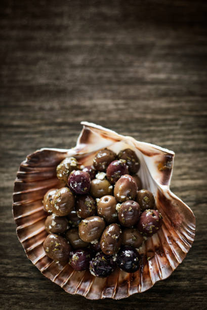 istock gourmet garlic and herb marinated fresh olives tapas snack starter 692307522