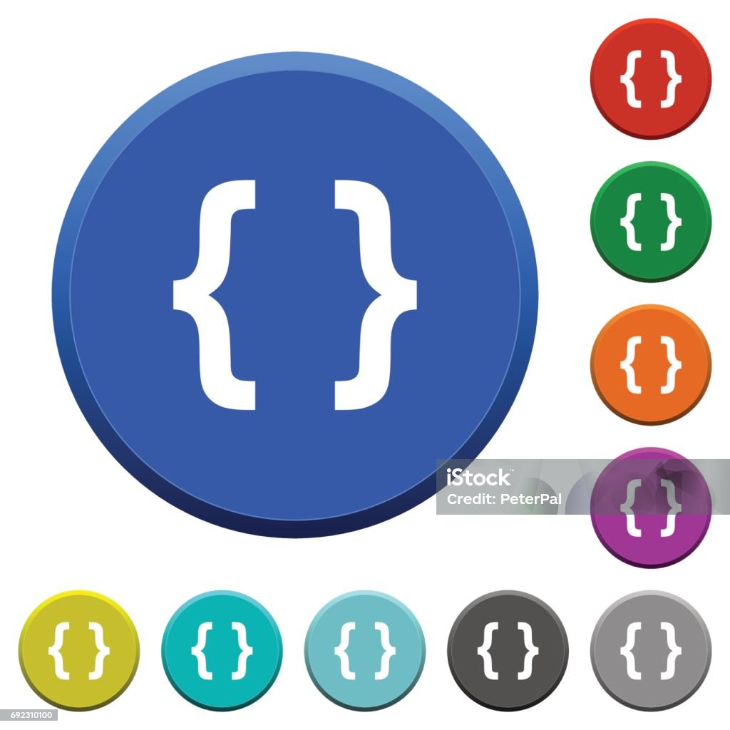 Program Button Vector Programming Code Beveled Buttons Stock Illustration - Download Image ...