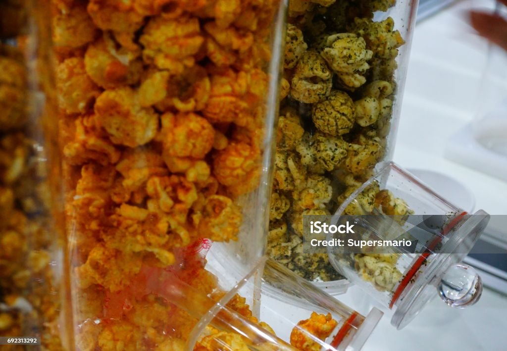 Assorted popcorn Popcorn, Blueberry, Candy, Caramel, Cherry, Fruit Flavor 2015 Stock Photo