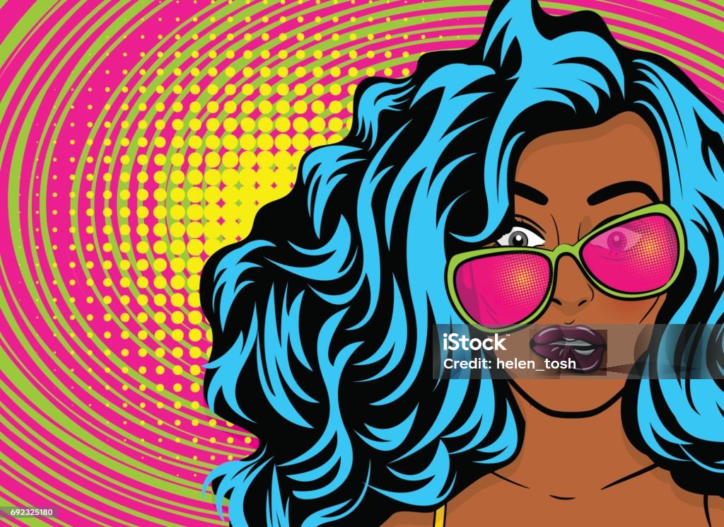 Black Young Oops Woman Pop Art Style Wow Swag Stock Illustration - Download  Image Now - Women, Pop Art, Cartoon - iStock