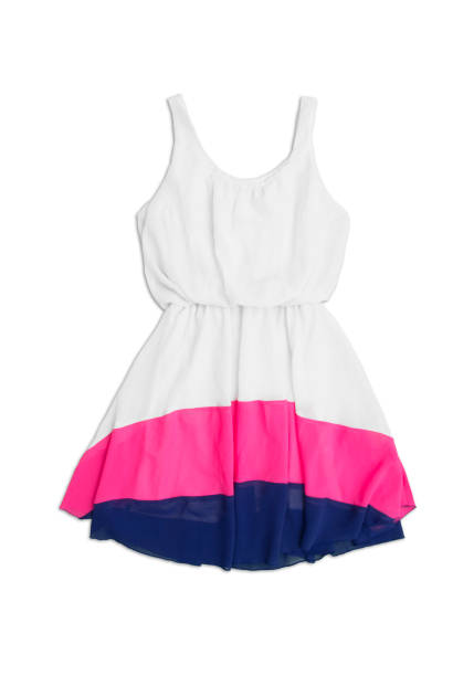 istock summer dress in white pink and blue 692336954