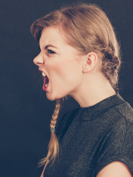 istock Angry furious young blonde woman. 692340168