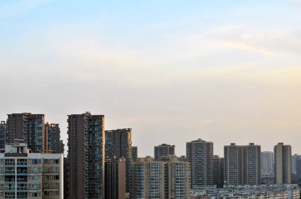 istock City background in sunset 692342690