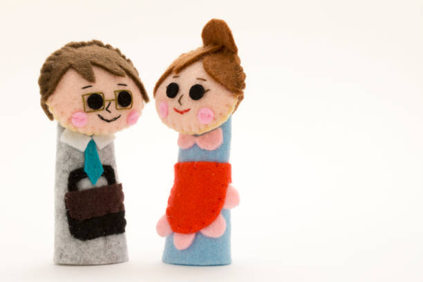 istock Couple's finger puppet,husband and wife 692343982