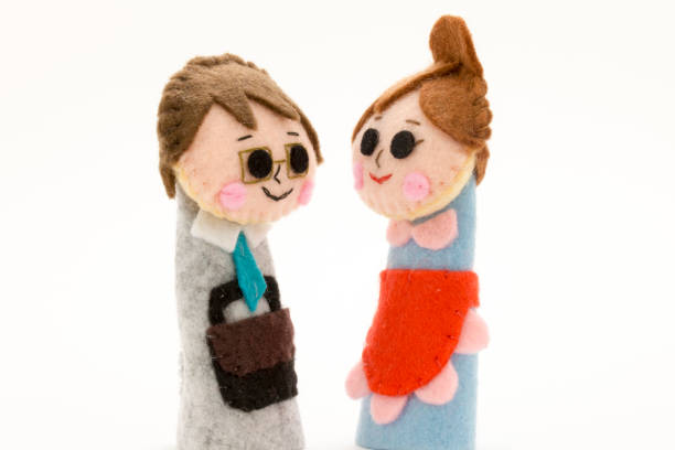 istock Couple's finger puppet,husband and wife 692344038