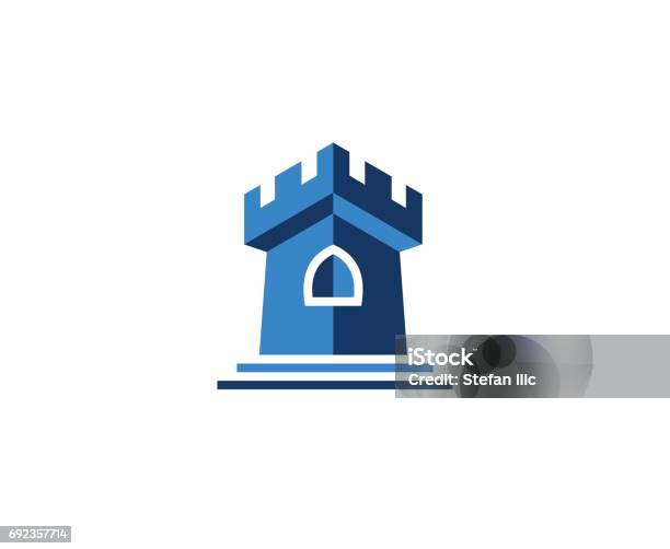 Castle Icon Stock Illustration - Download Image Now - Castle, Icon Symbol, Fort