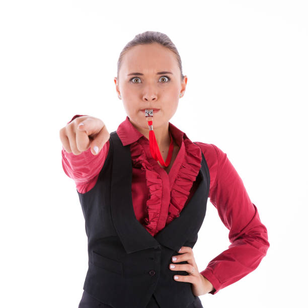 istock Corporate Whistle Blower Female 692365286