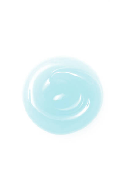 Blue cosmetic gel isolated on white