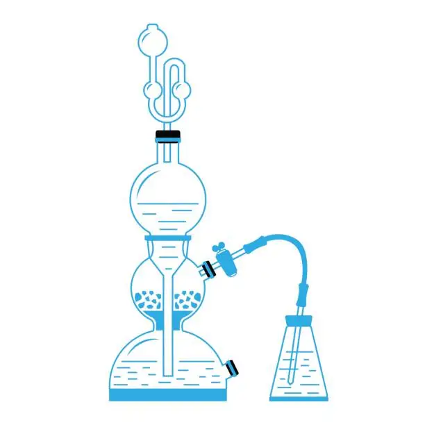 Vector illustration of Kipp's apparatus