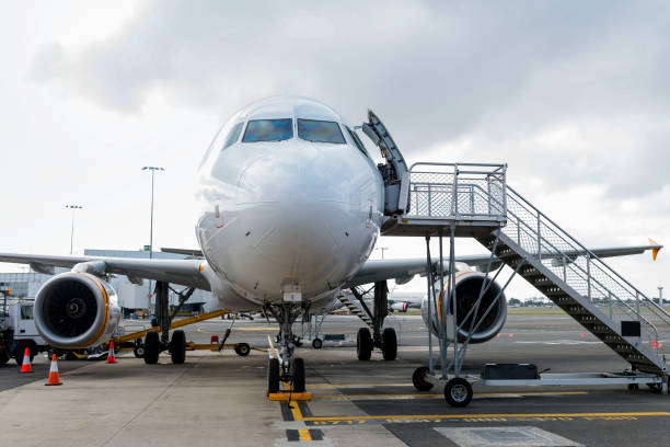 istock Airplane near the terminal 692397680
