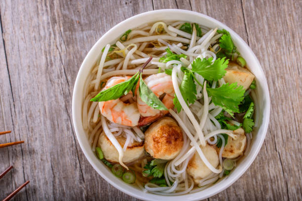 istock Pho, Vietnamese Soup Bowl, with seafood 692400318