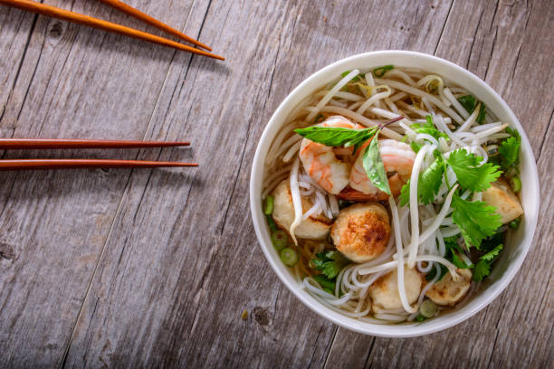 istock Pho, Vietnamese Soup Bowl, with seafood 692400366