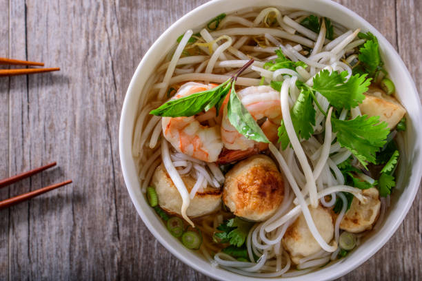 istock Pho, Vietnamese Soup Bowl, with seafood 692400422