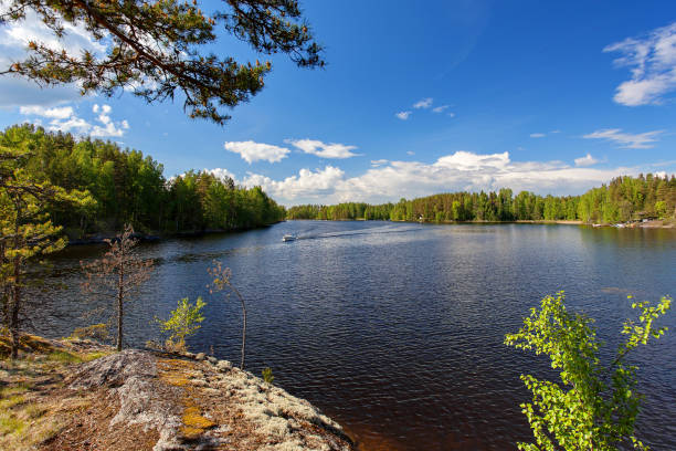 Saimaa lake nearby Lappeenranta, Finland stock photo