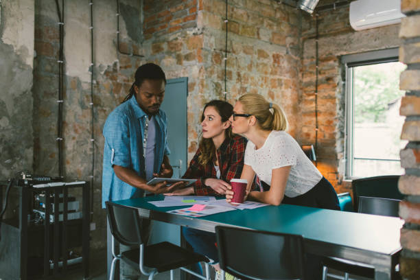 istock Coworkers on meeting in an office 692429648