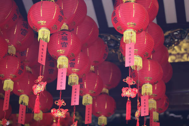 istock Bright red traditional Chinese lanterns, Singapore 692432882