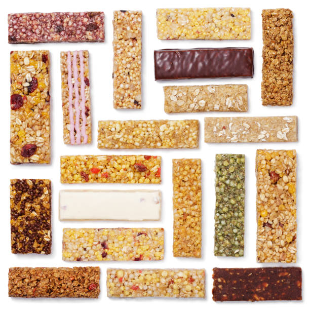 istock set of granola bars (muesli or cereal bar) isolated on white 692438088
