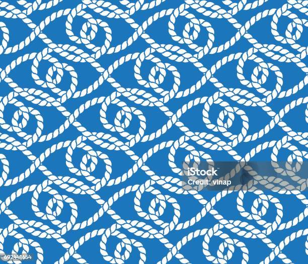 Patterns With Rops Vector Seamless Pattern Of Ropes Stock Illustration - Download Image ...