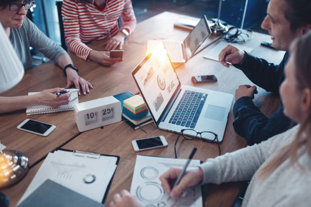 istock Young business people working together in the office 692442270