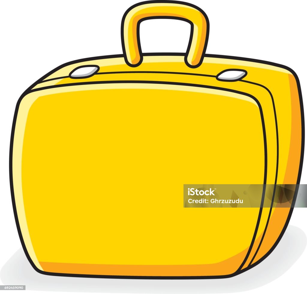 Yellow Travel Suitcase Stock Illustration - Download Image Now - Adventure,  Bag, Blank - iStock