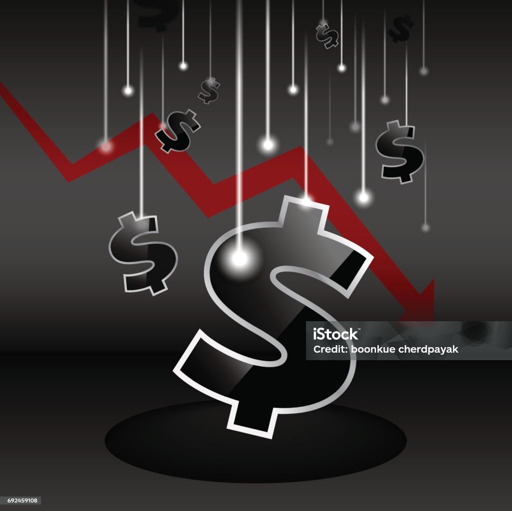 Stock Fall Example Stocks Fall Stock Illustration - Download Image Now - Arrow Symbol ...