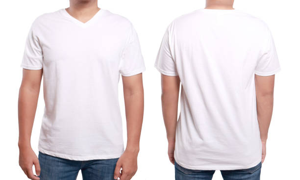 istock White V-Neck Shirt Design Template 692462072