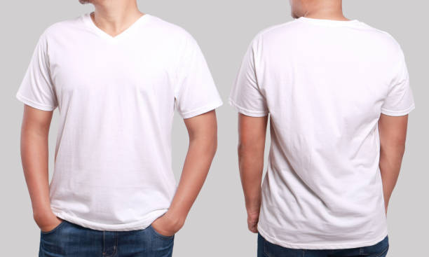 istock White V-Neck Shirt Design Template 692465424