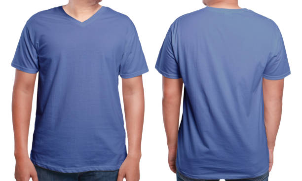 istock Blue V-Neck Shirt Design Template 692465900
