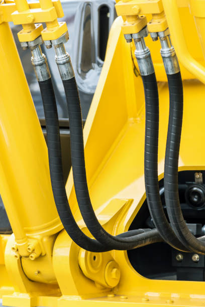 istock hydraulics pipes and nozzles, tractor or other construction equi 692473280