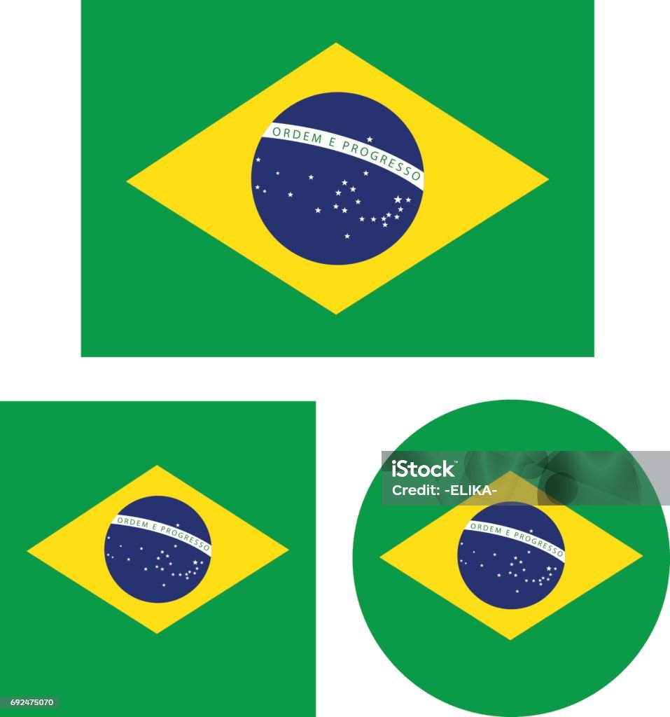 Brazil flags vector illustration of Brazil flags Flag stock vector