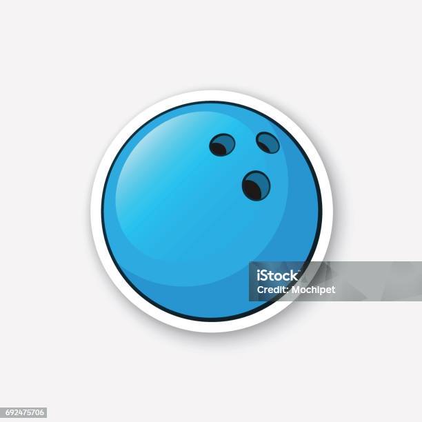 Sticker Bowling Ball Stock Illustration - Download Image Now - Bowling Ball, Cut Out, Illustration