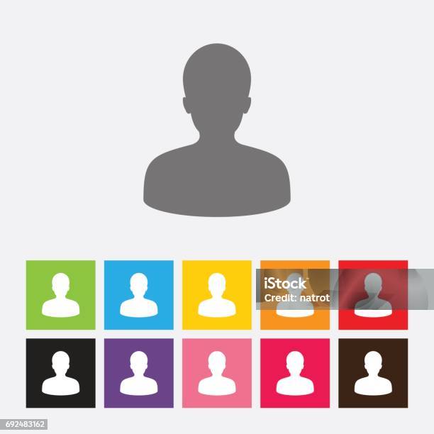 Male Avatar Profile Picture Icon Stock Illustration - Download Image Now - Profile View, Icon Symbol, Using Computer