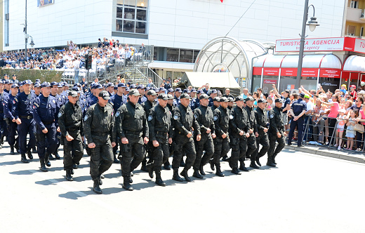 Annual parade of Serbian police held on 4 th june in 2017 in south Serbia largest city Niš, this town is also knows as the birthplace of roman emperor Constantine the great. Parade was held in the presence of a large number of officials, a unit of the Serbian police staged a number of exercises and showed that they are ready to fight against terrorism.Serbian police showed all kinds of special weapons and vehicles on this parade.
