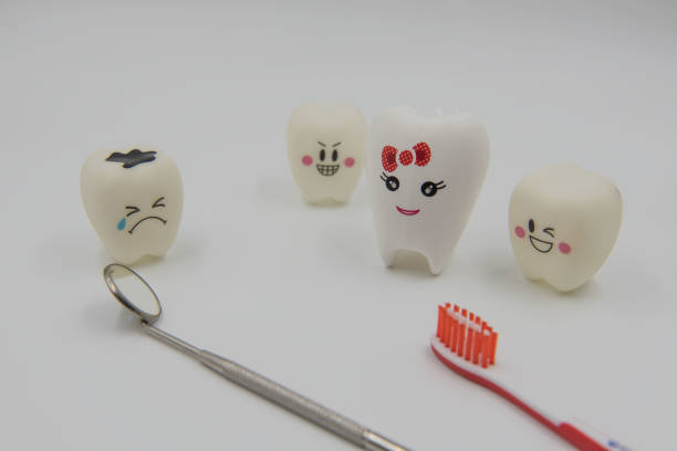 istock Model  lady smile Cute toys teeth in dentistry 692496116
