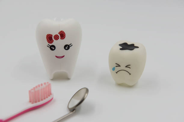 istock Model  lady smile Cute toys teeth in dentistry 692496128
