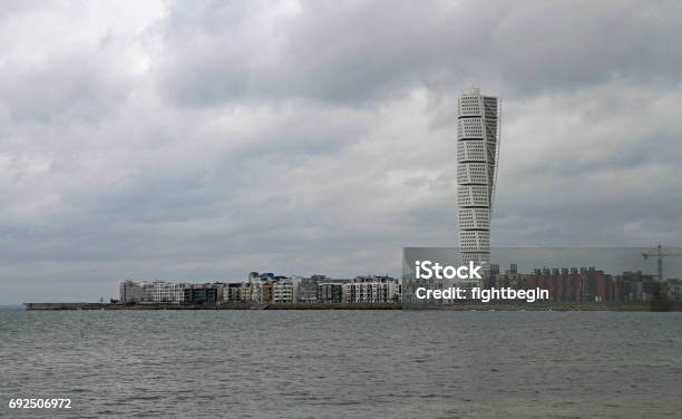 Skyscraper Turning Torso In Malmo Stock Photo - Download Image Now - Apartment, Architecture, Art