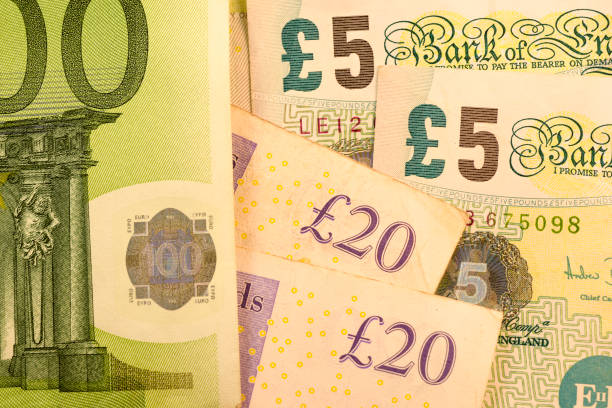 istock Close up USD and EUR, Dollar and Euro currency note 692509576