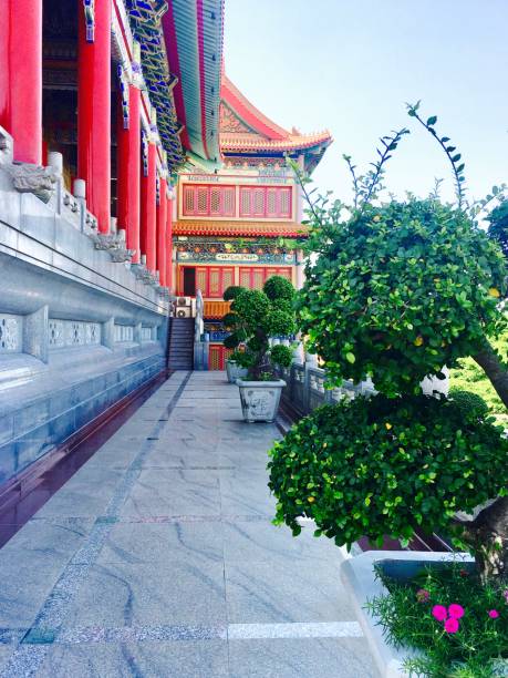 istock Chinese Temple Decorated with Beautiful Bonsai Trees 692509810