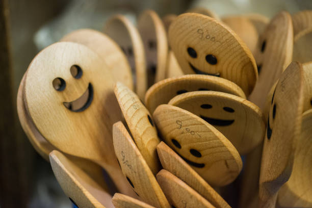 Cooking spoon with smiley face