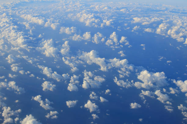 istock Aerial view fo city through airplane window 692520148